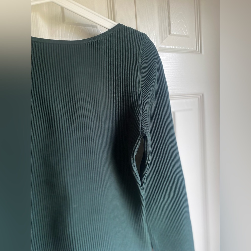 New Aritzia Babaton Sculpt Knit Scouted Longsleeve Tight open-back knit top - Picture 8 of 13